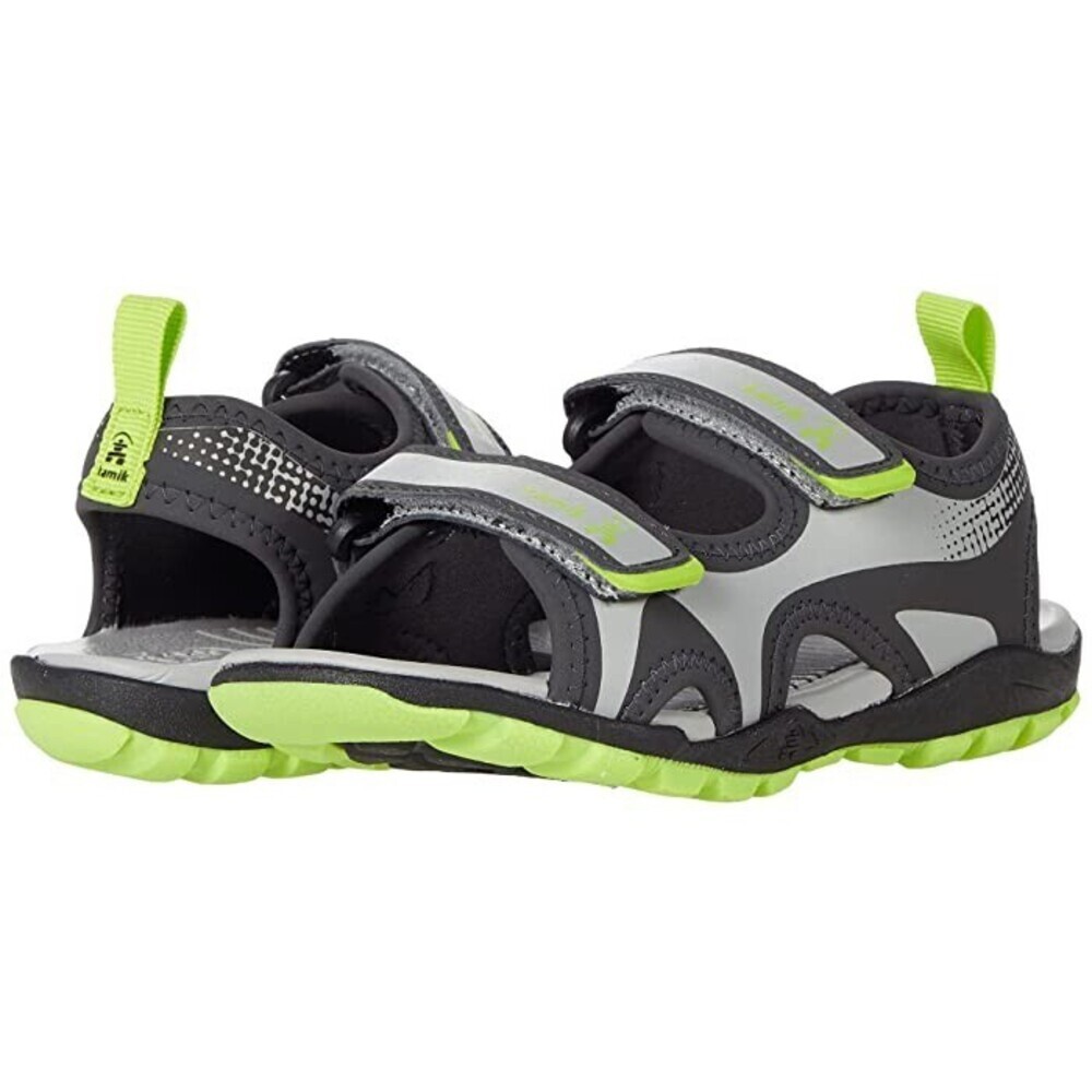 Kamik Seafront HK4256 Youth US 3 Strappy Gray Adjustable Strap Sandals JOBB1973